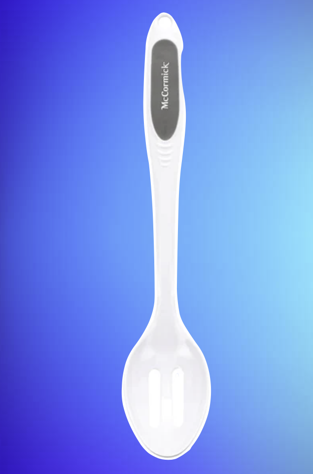 McCormick Long Handle Slotted Serving Spoon – White (1-Pack)